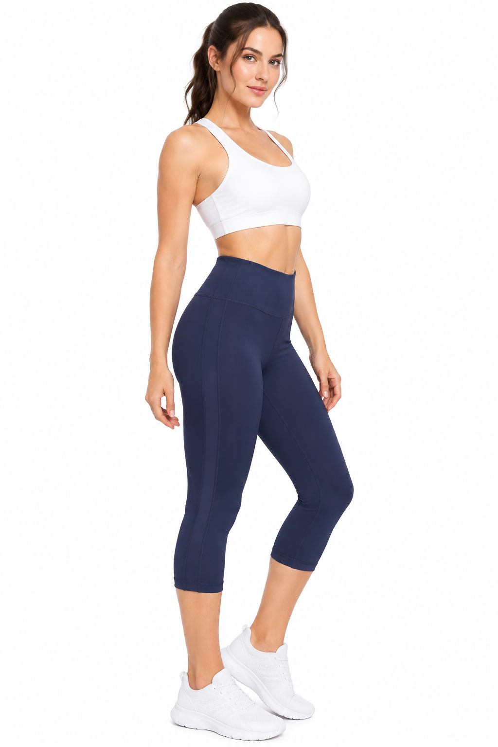 Lululemon navy blue sports 3/4 tights/leggings, size 4/8