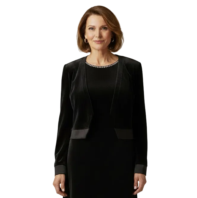 Zoe black velvet jacket, size 14