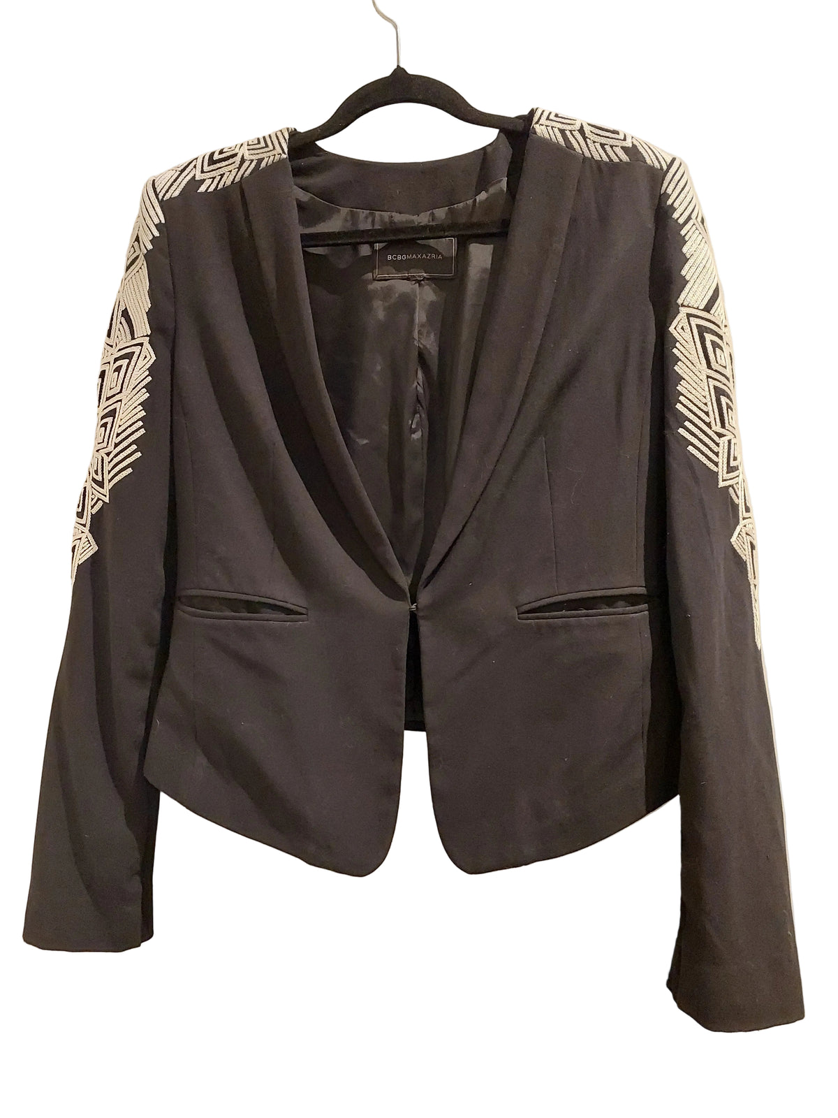 BCBGMAXAZRIA black cropped jacket, size 10