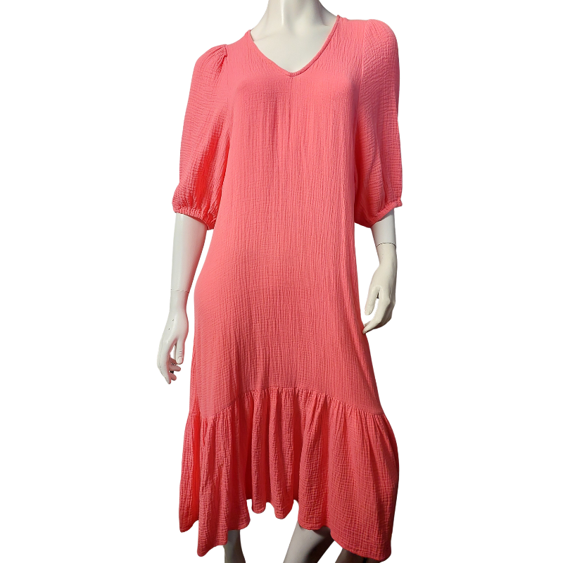 Stella & Gemma cheesecloth melon dress, size 10