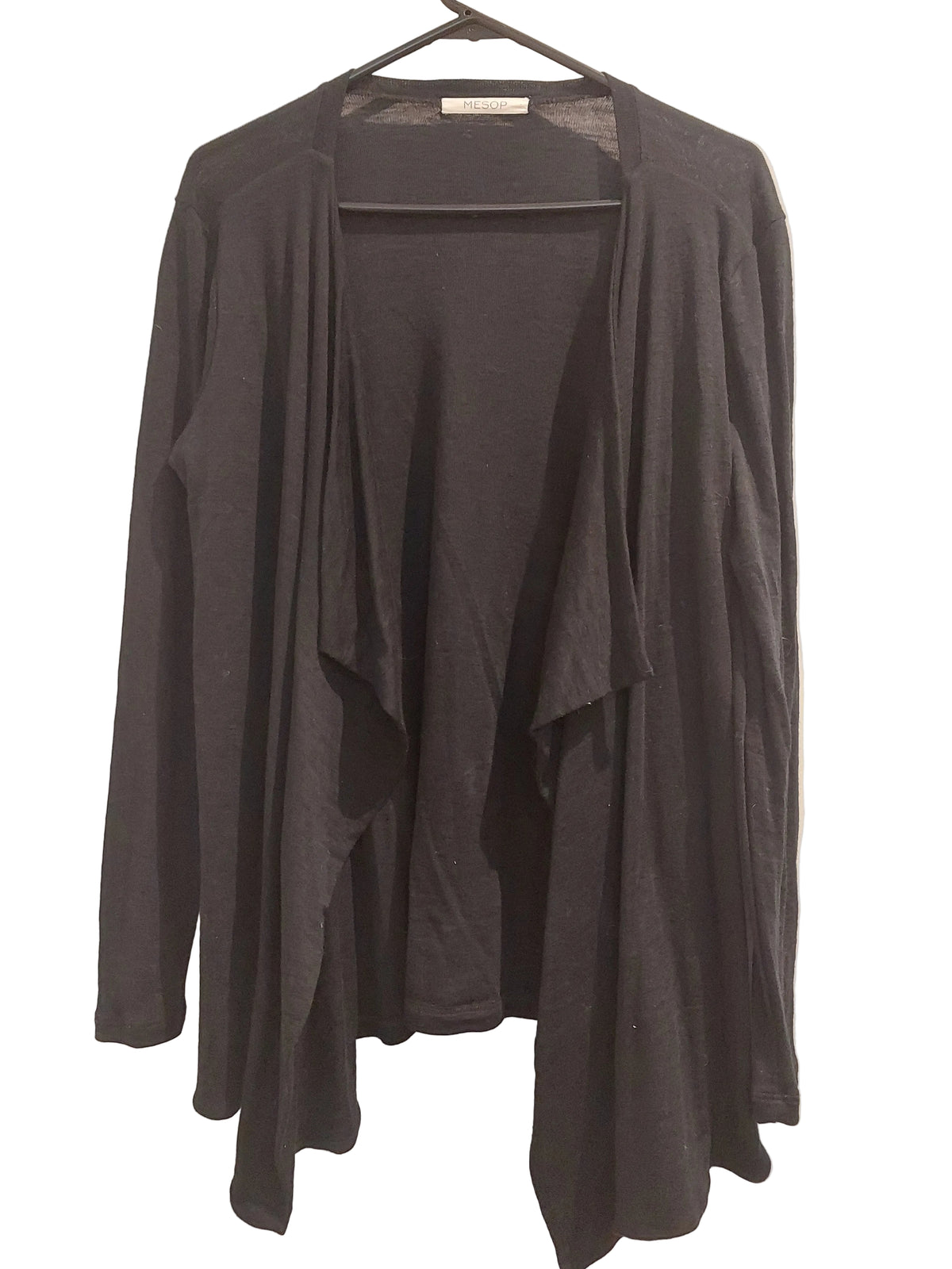 MESOP black merino cardigan, size S 12