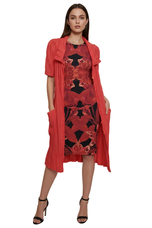 Anne Mardell melon layering coat, size 8/10