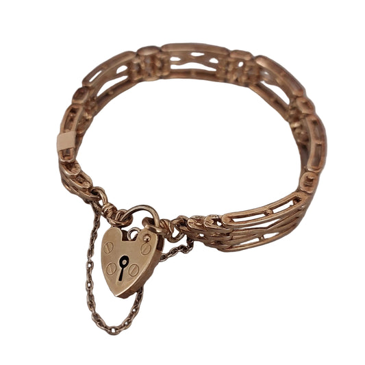HIRE-Gold plated sterling silver gate bracelet