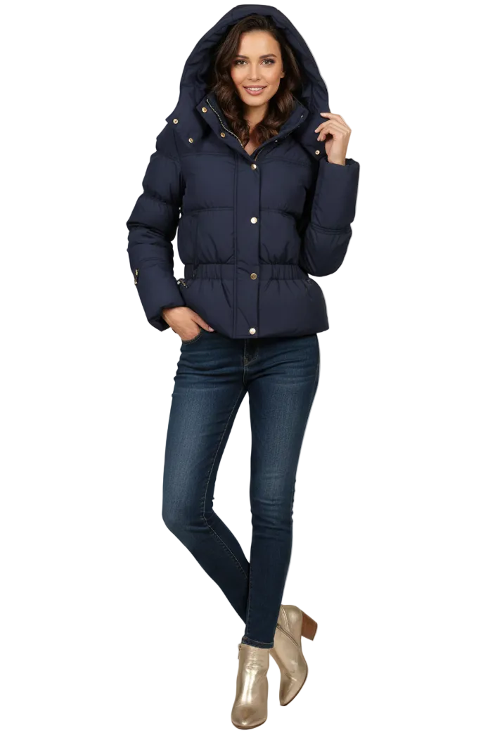 Twisted Heart blue puffer jacket, size 8