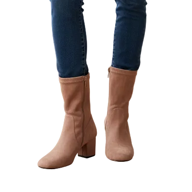 Mollini pink suede ankle boots, size 38/7
