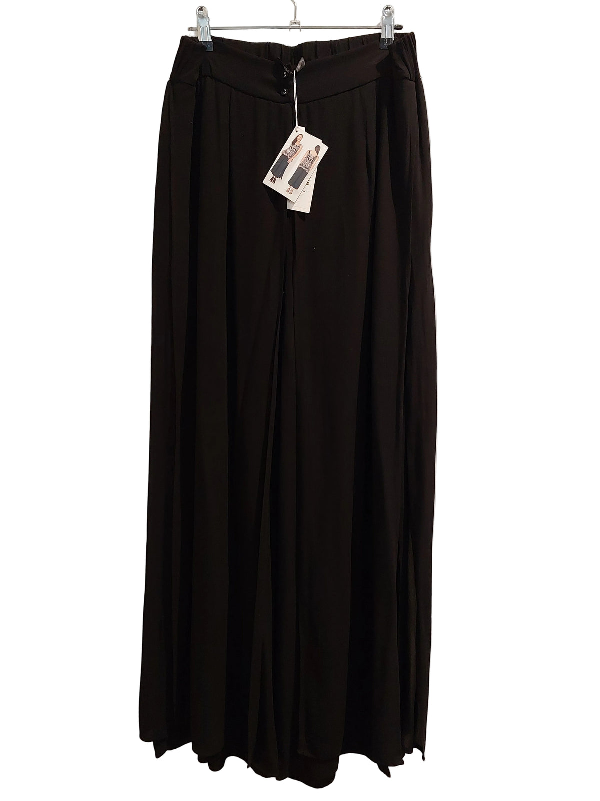New Two by Two black chiffon wide leg pants, size 10-HIRE