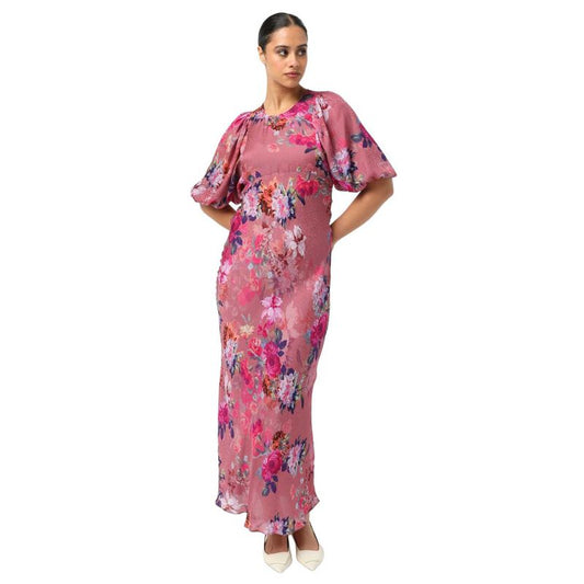 HIRE-KACHEL Taylor Maxi pink floral dress, size 14, fits 12
