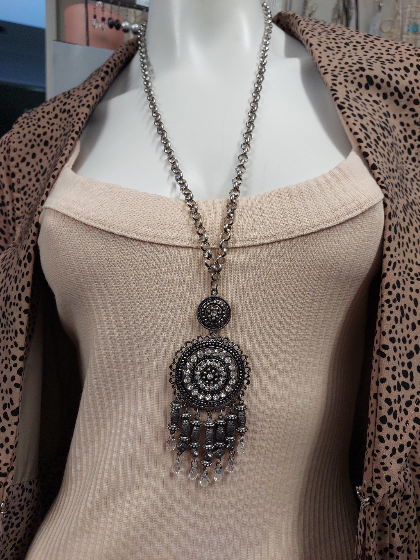 Amaya tan leopard layering coat, size XS, fits 8/10