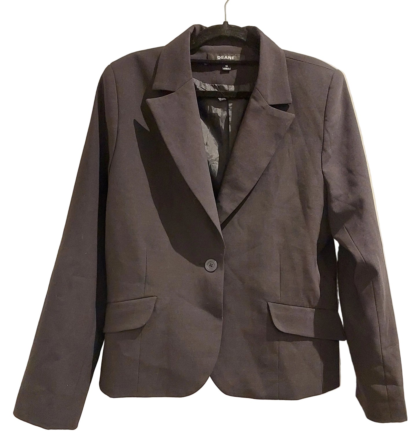Deanne for World black blazer/ jacket, size 14-16
