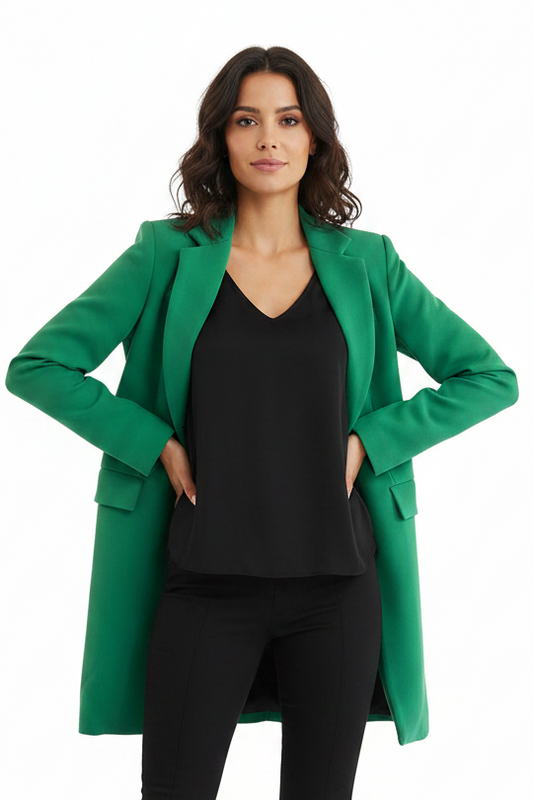 HIRE-Zara green coat, size 8