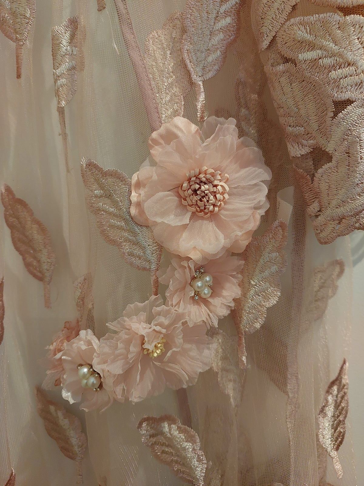 JELLICOE pink embroidered coat, XS-fits 8/10