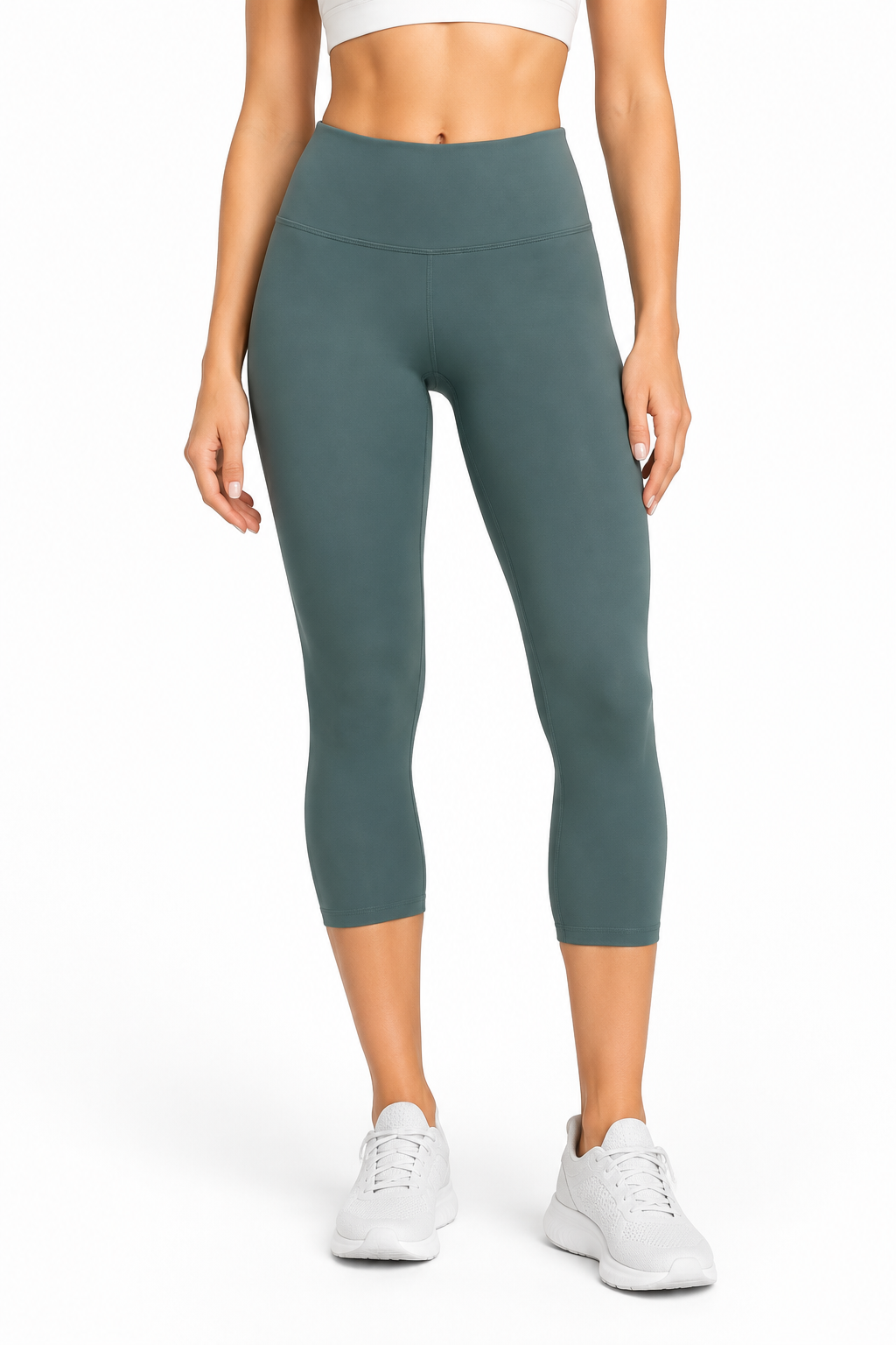 Lululemon green sports 3/4 tights/leggings, size 4/8