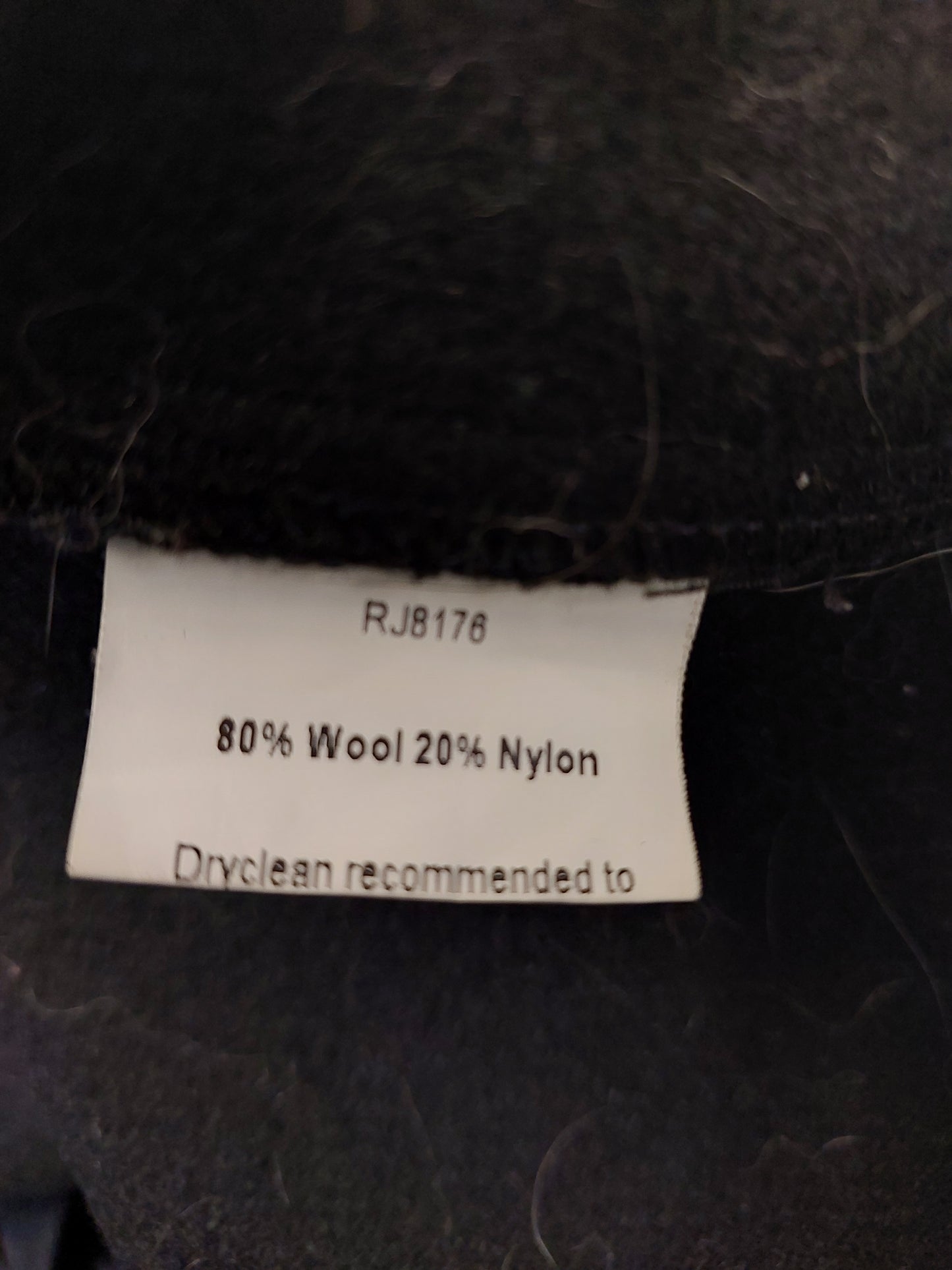 Ricochet black wool hooded jacket, size M, 12-14