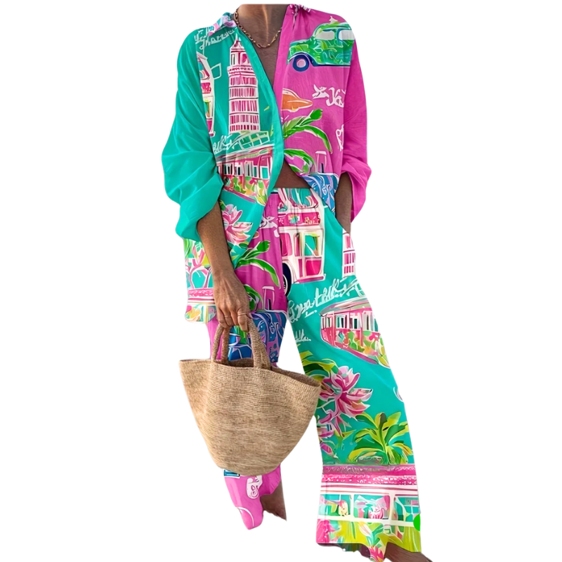 Satin silk lounging suit, size 10