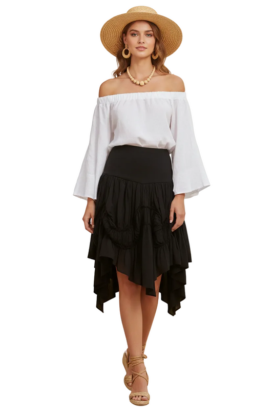 Cooper black cotton skirt, size 8