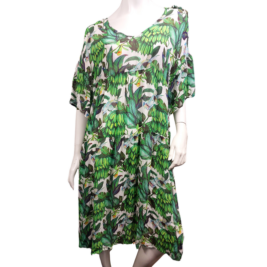 Curate green floral dress-XL/18