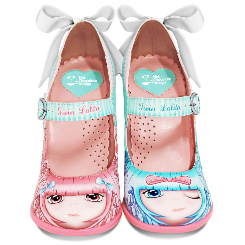 New Hot Chocolate Design  Twin Lolita Mid Heel Mary Jane heels, size 38/7