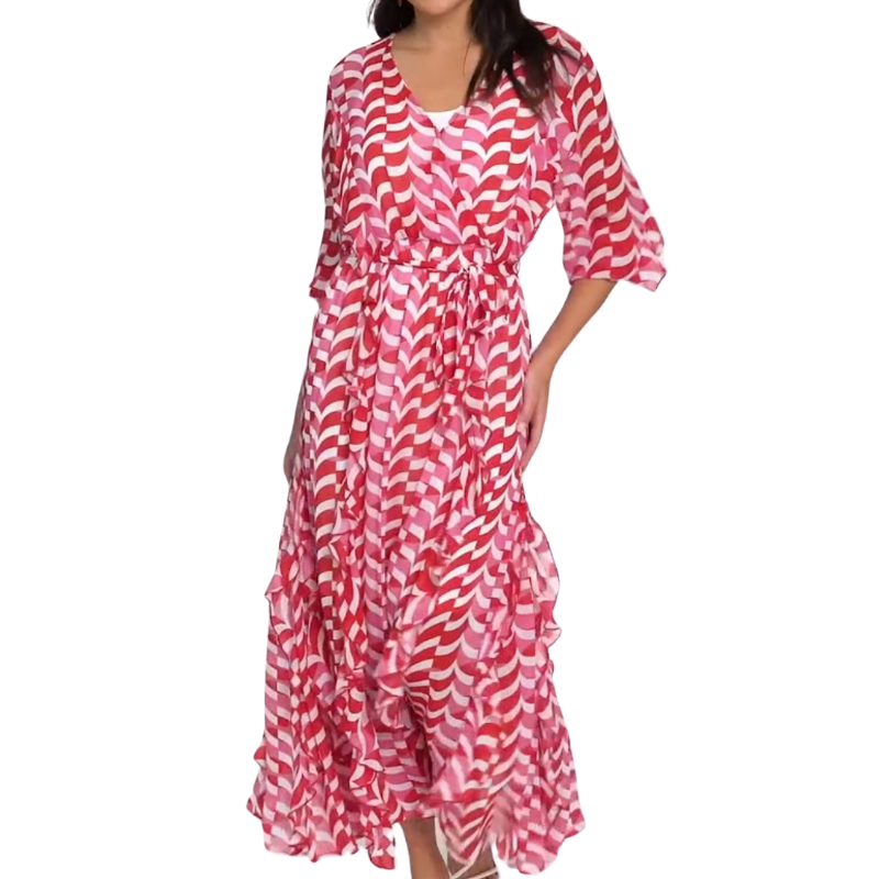 Fate & Becker pink & red dress, size 10
