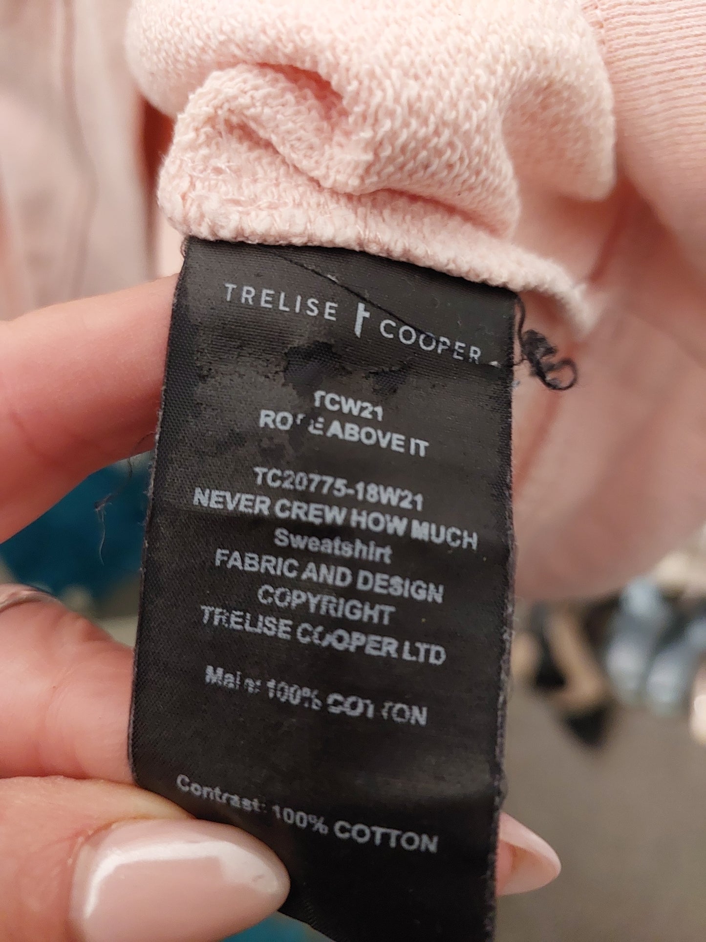 Trelise Cooper pink never Crew how much sweatshirt size M, 12-14