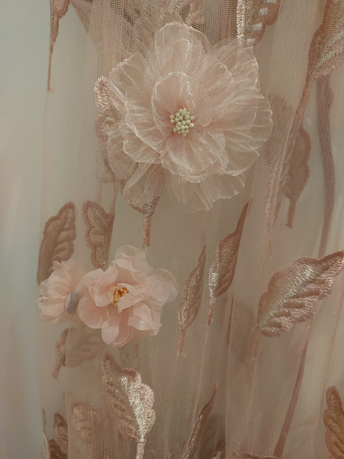 JELLICOE pink embroidered coat, XS-fits 8/10