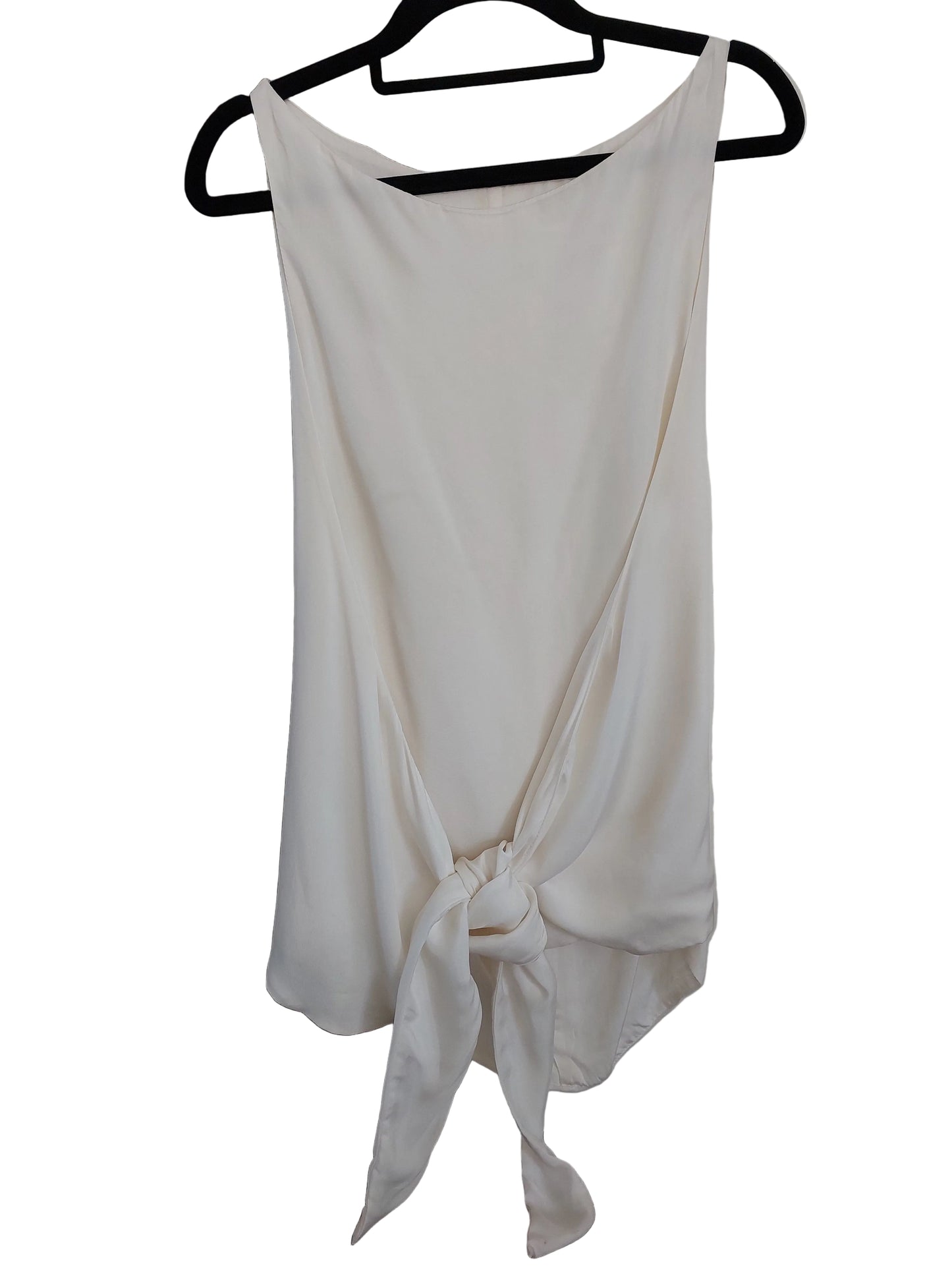 Knuefermann ivory silky top, size M/ 10