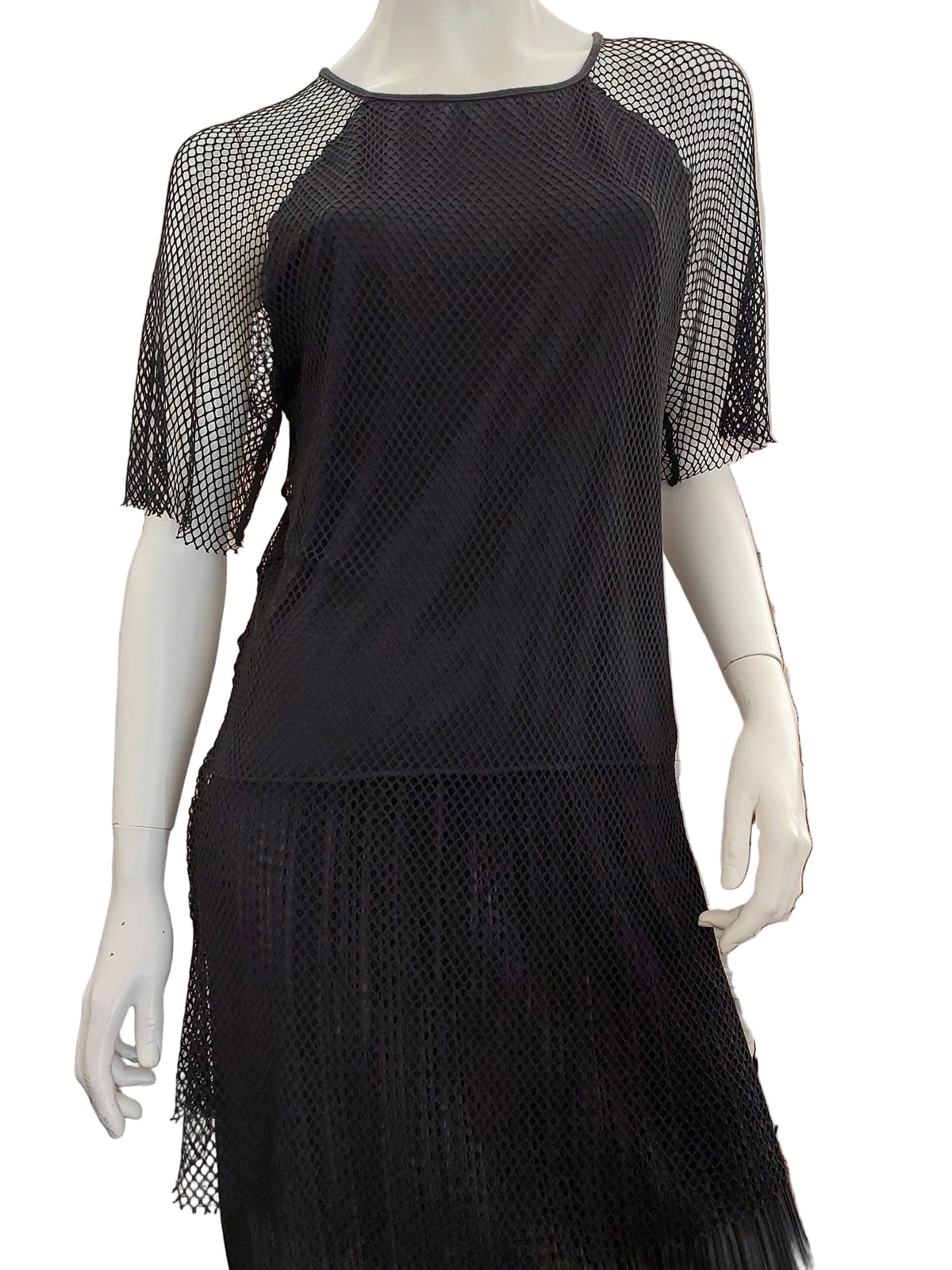 RVCA black mesh top,  size 12-14