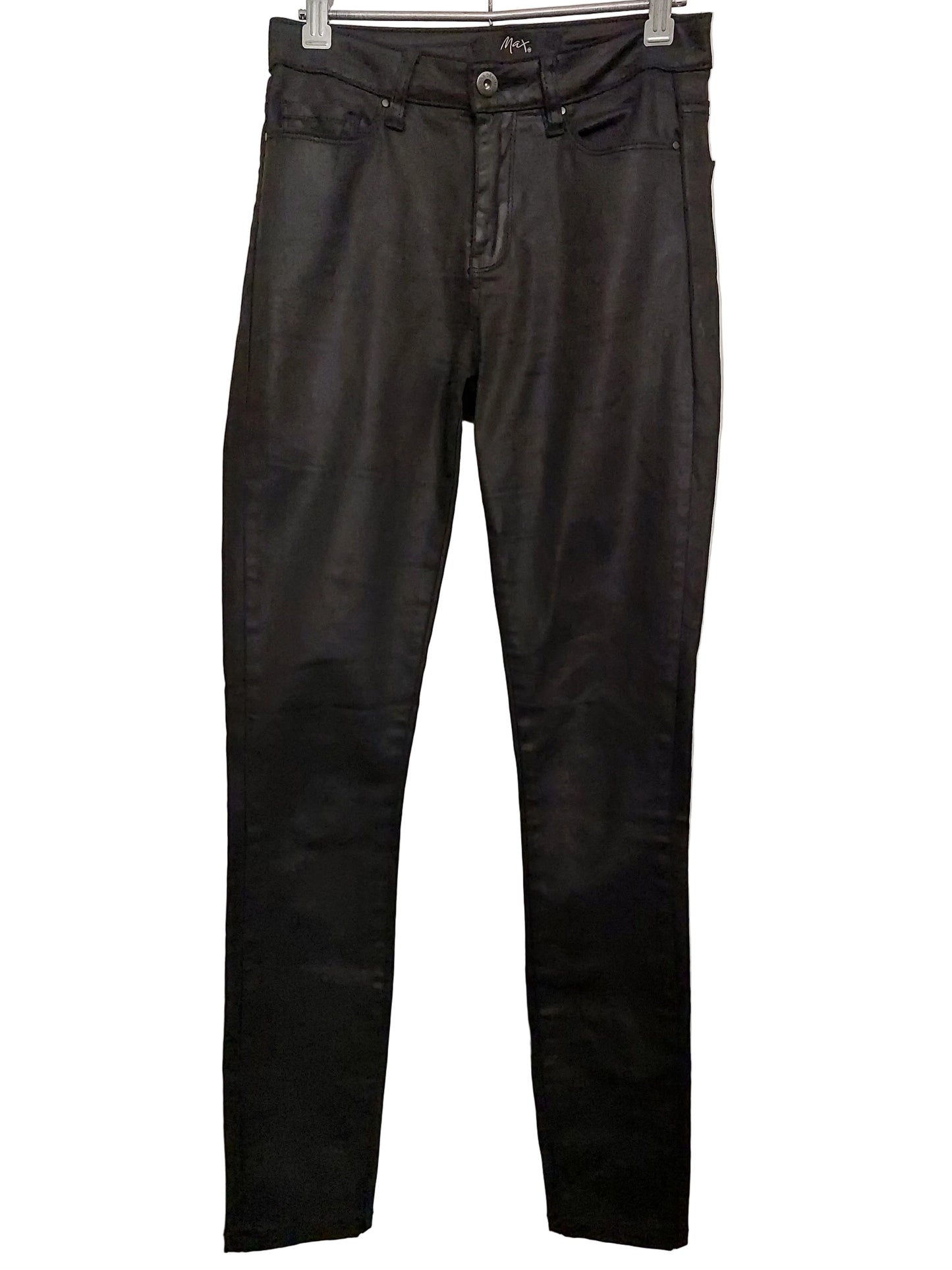 Max coated black skinny jeans, size 6