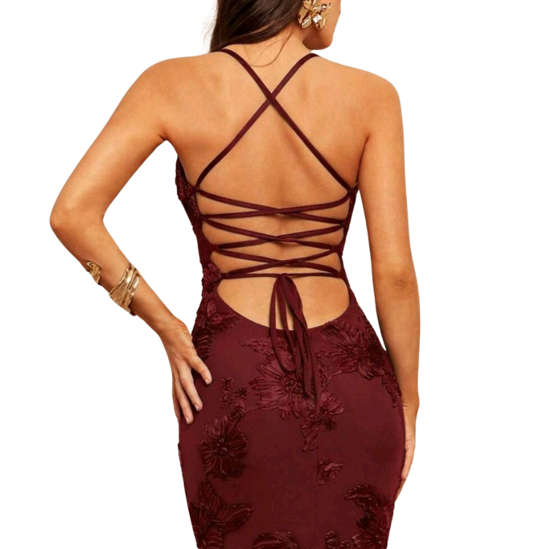 New Burgundy formal/ball dress, size 8