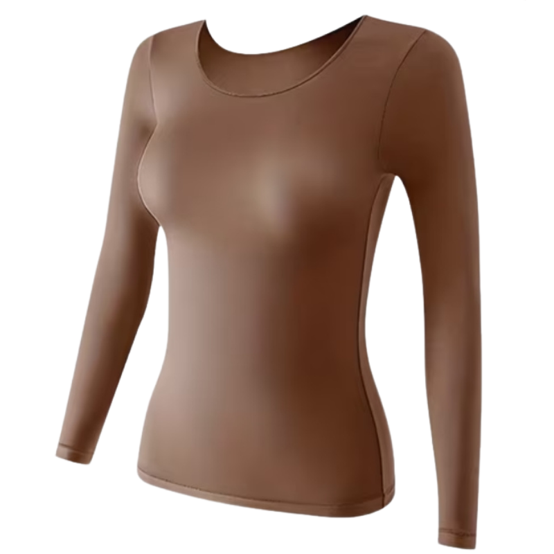 New tan thermal top, size 8-10-12-14