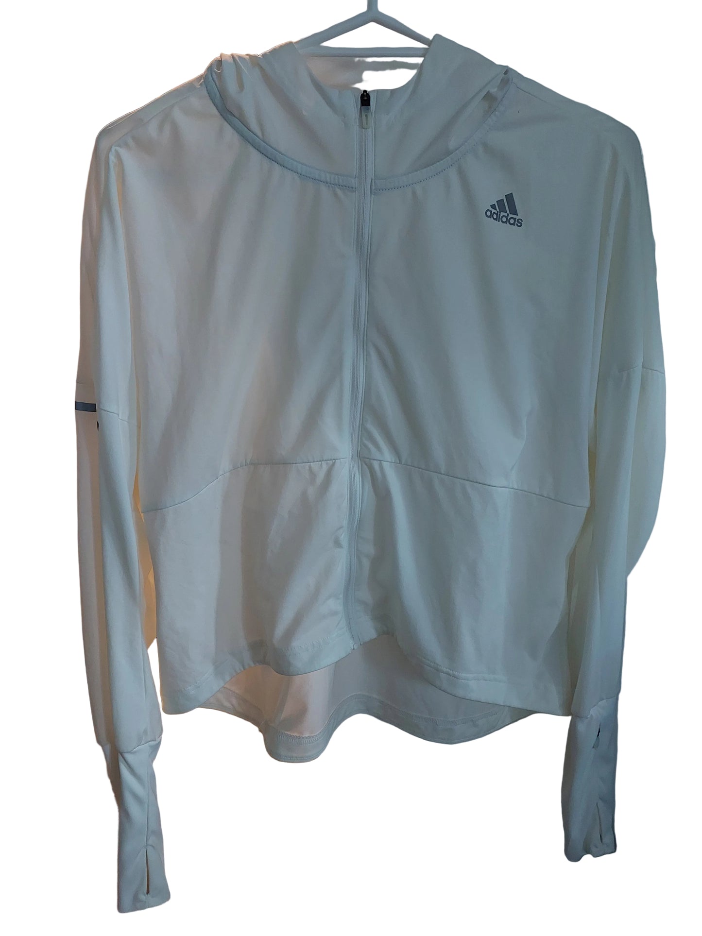 Adidas cream sports jacket, size M, 10-12