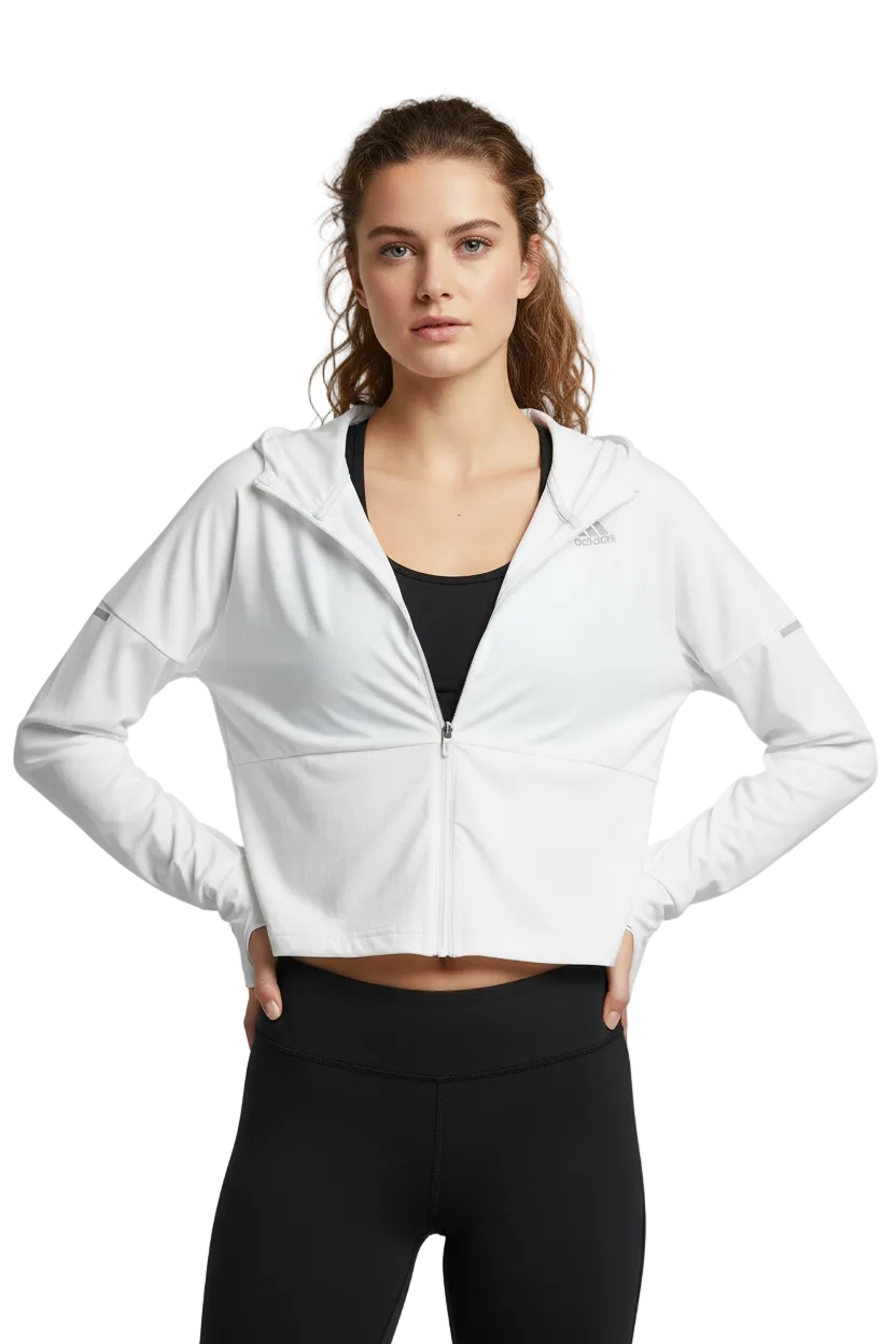 Adidas cream sports jacket, size M, 10-12