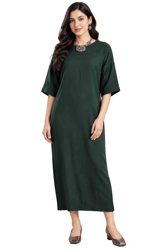HIRE-MOOCHI forest green dress, size 10