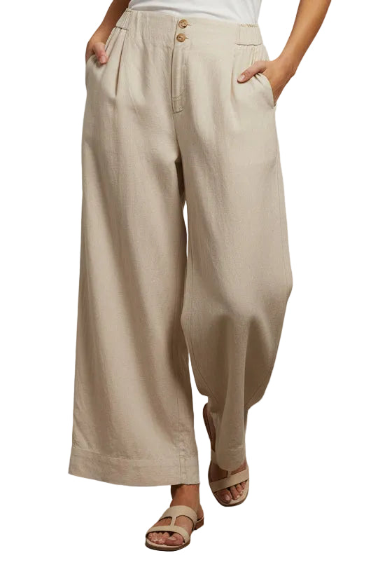 Newport beige linen pants, size 14