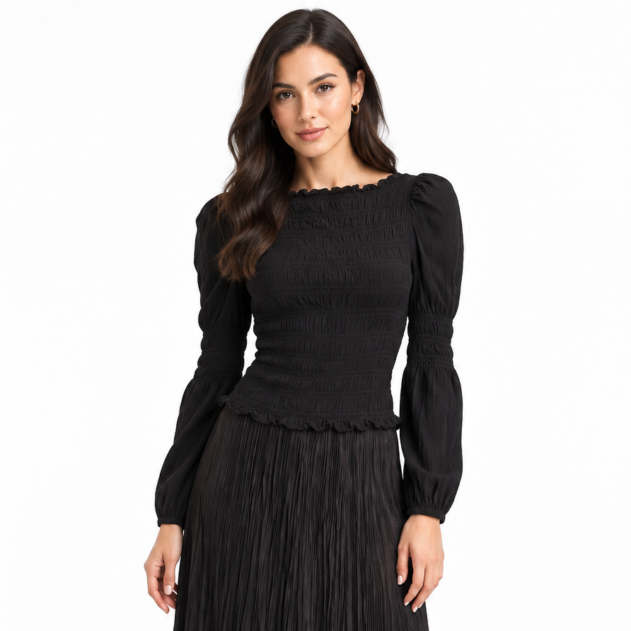 Decjuba black l/s top size 10