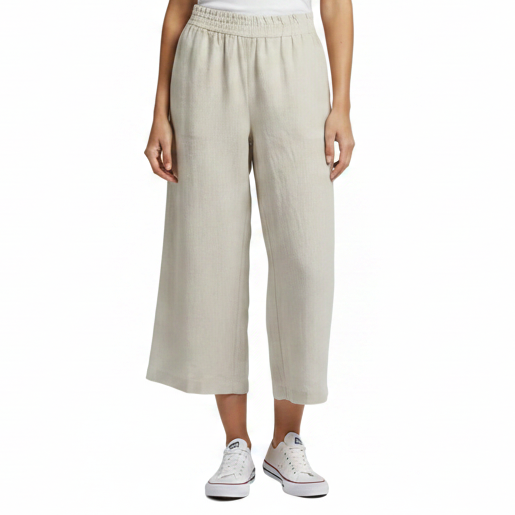 Maglia beige linen wide leg cropped pants, size 8