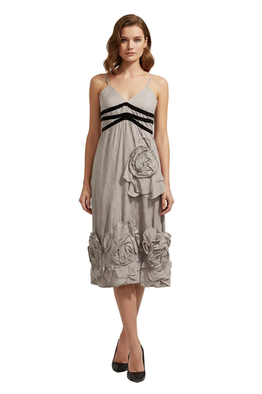 Trelise Cooper silver bloom merange factory dress, size S/ 8