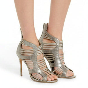 Pulp dark silver heels, size 8