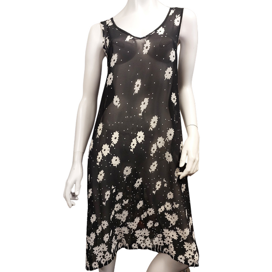 Kilt black & white floral dress, size 8/10