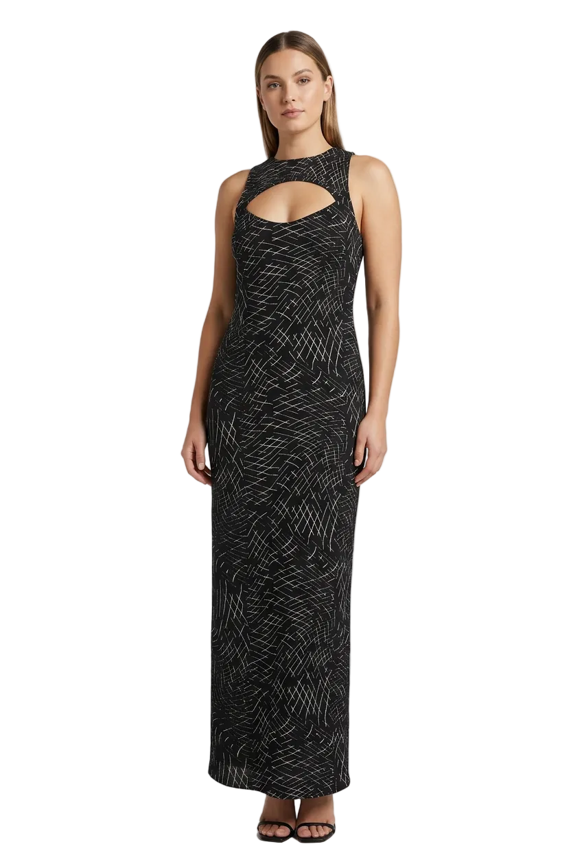TCD black & beige maxi dress, size 14 & 16