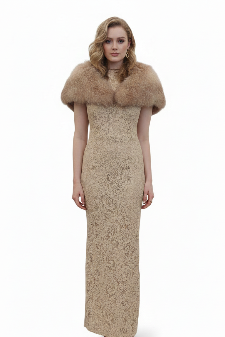 GYGESS beige lace formal/ball dress, size 10