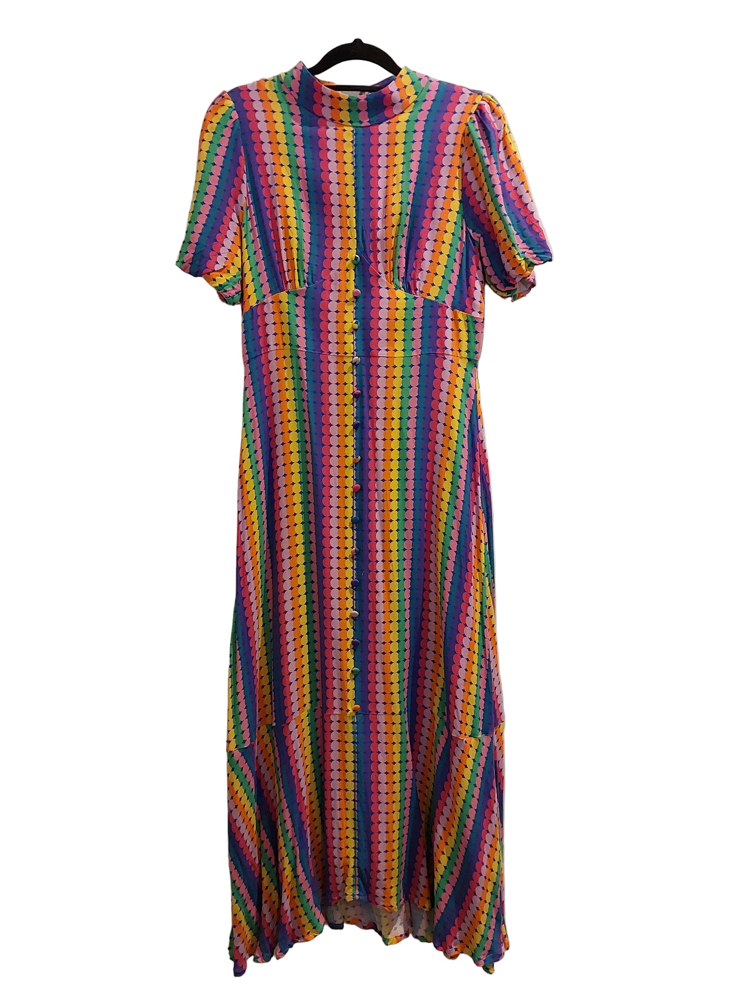 Olivia Ruben rainbow striped dress, size 10