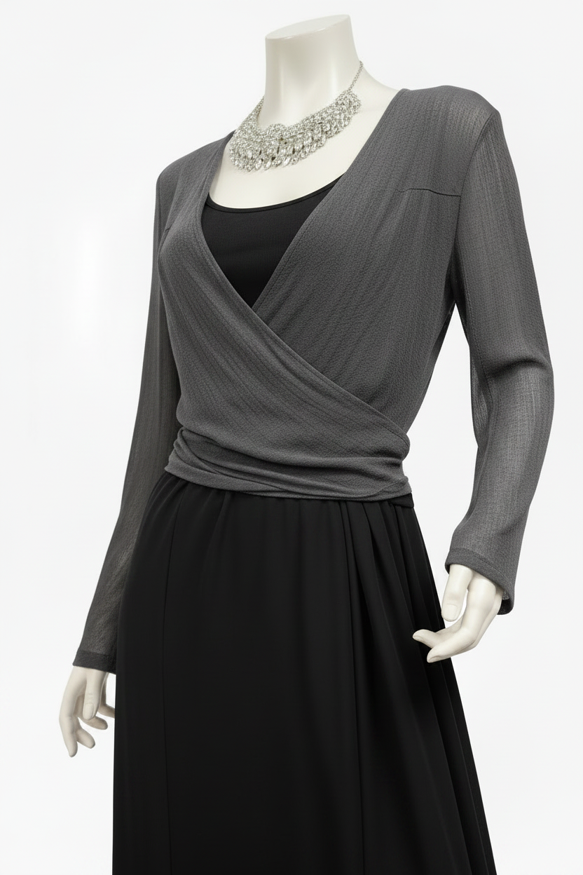 Annah S maroon mesh back shrug, size L, 14/16