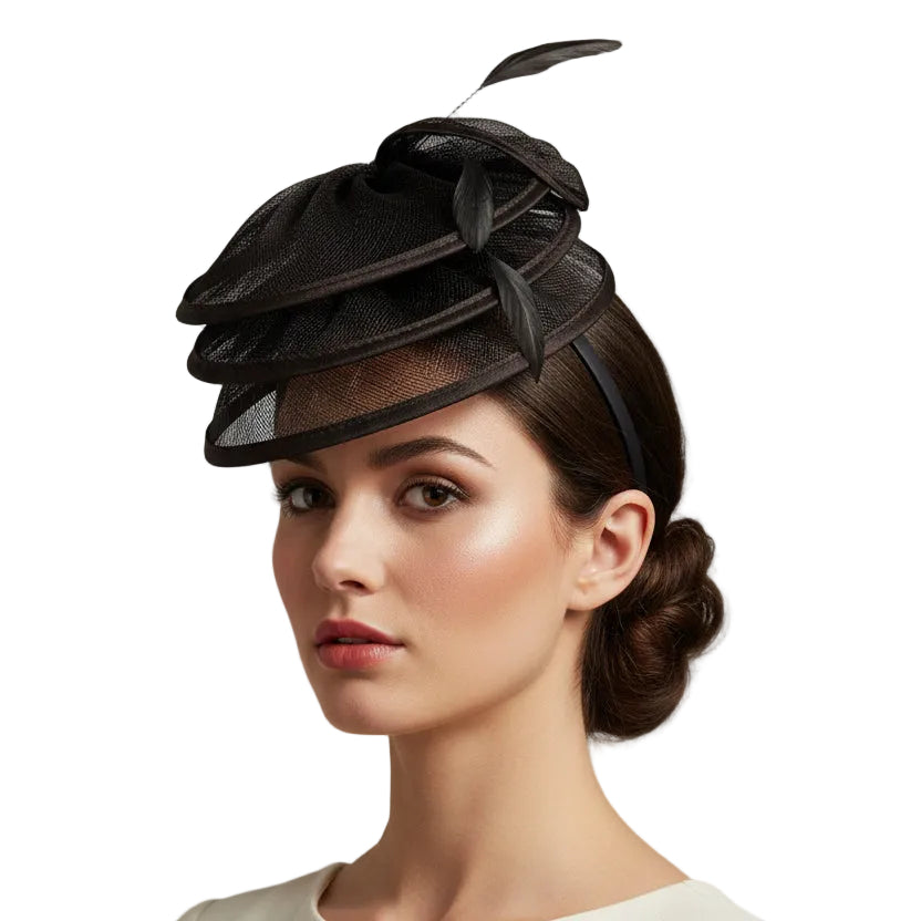 Black fascinator-HIRE