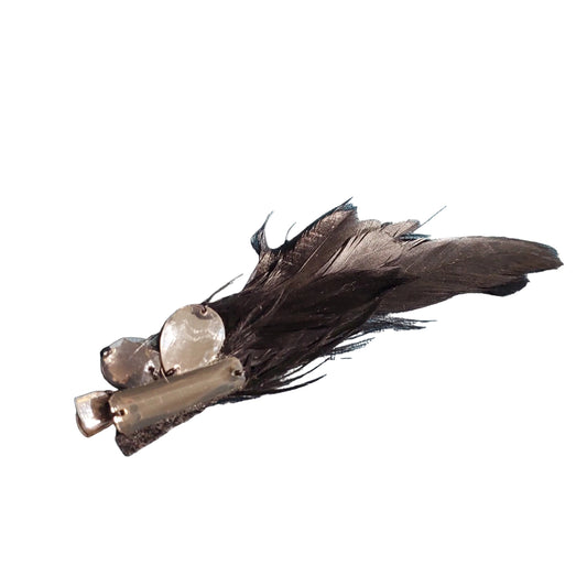 Feather & silver bling hairclip-HIRE