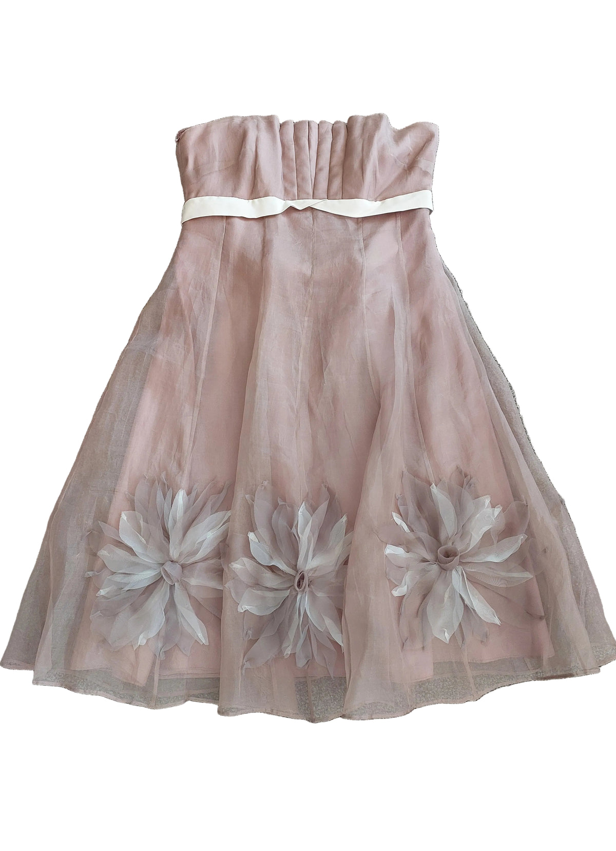 Coast dusky pink organza midi formal/party dress, size 12-14