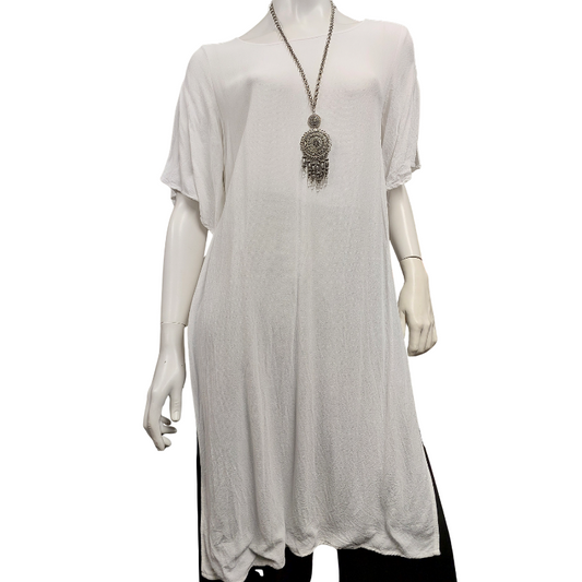 MOSS ivory white layering overtop/dress, size 14/16