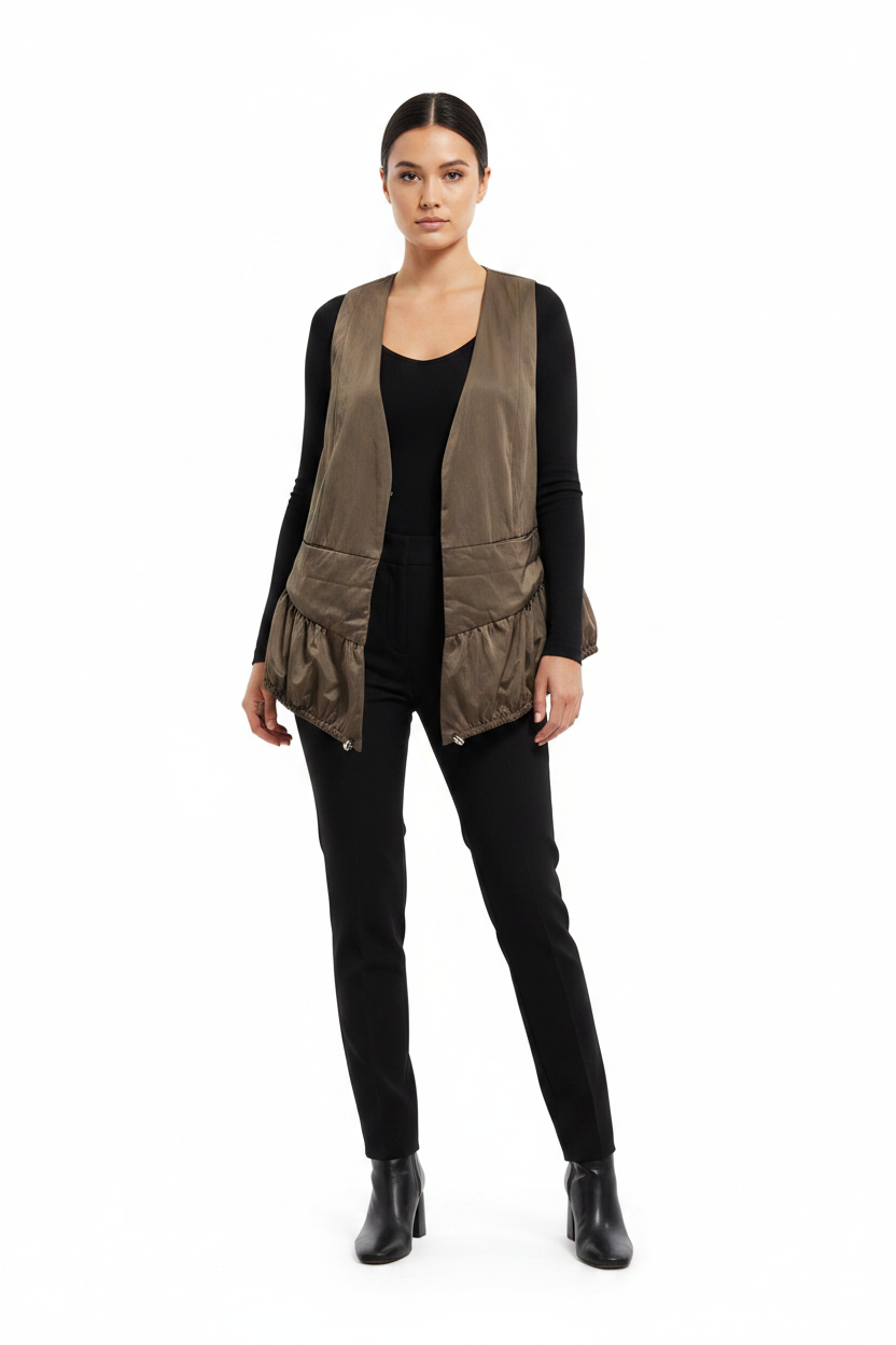 Boo Radley khaki vest, size 12-14