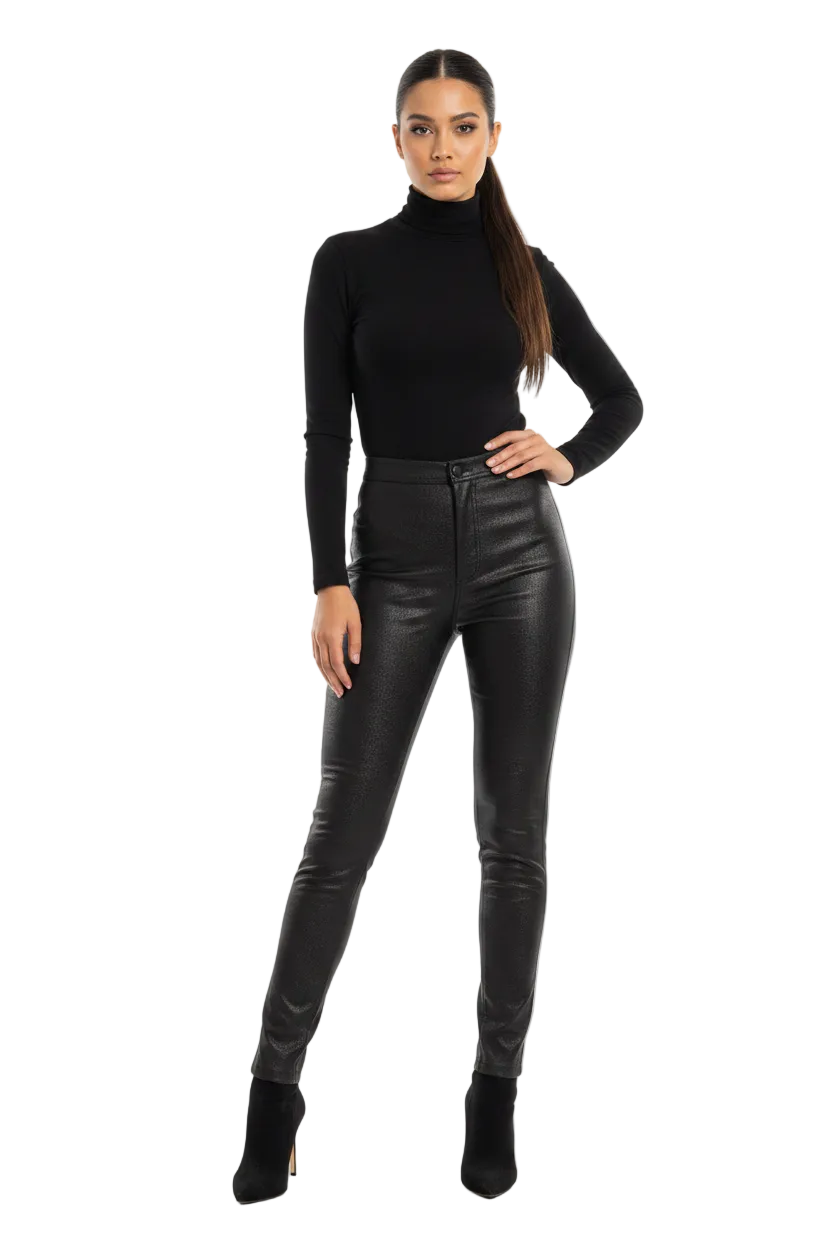 ASOS black shiny pants, size 10