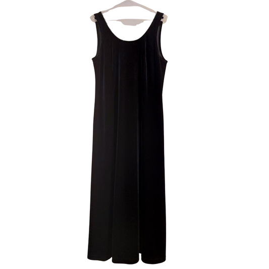 Black velvet crystal neckline formal/ball dress, size 12