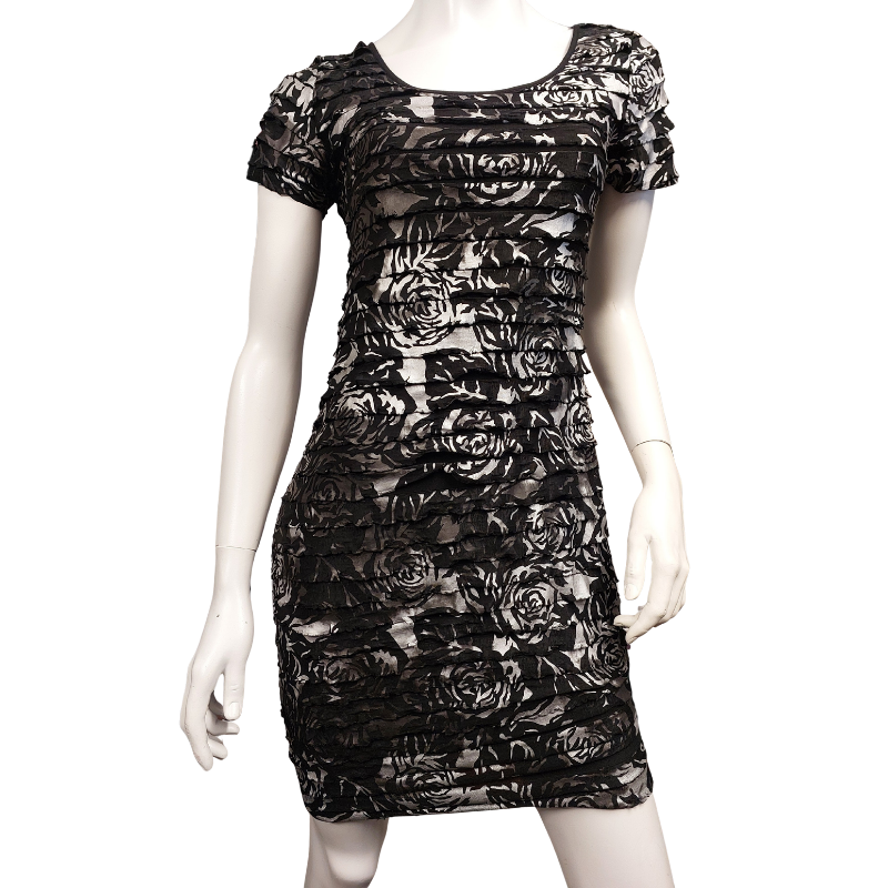 Jus d' Orange Paris silver rose dress, size 10